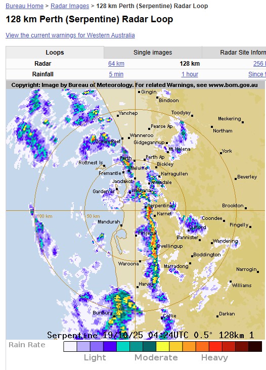 BOM FORECAST RADAR PERTH