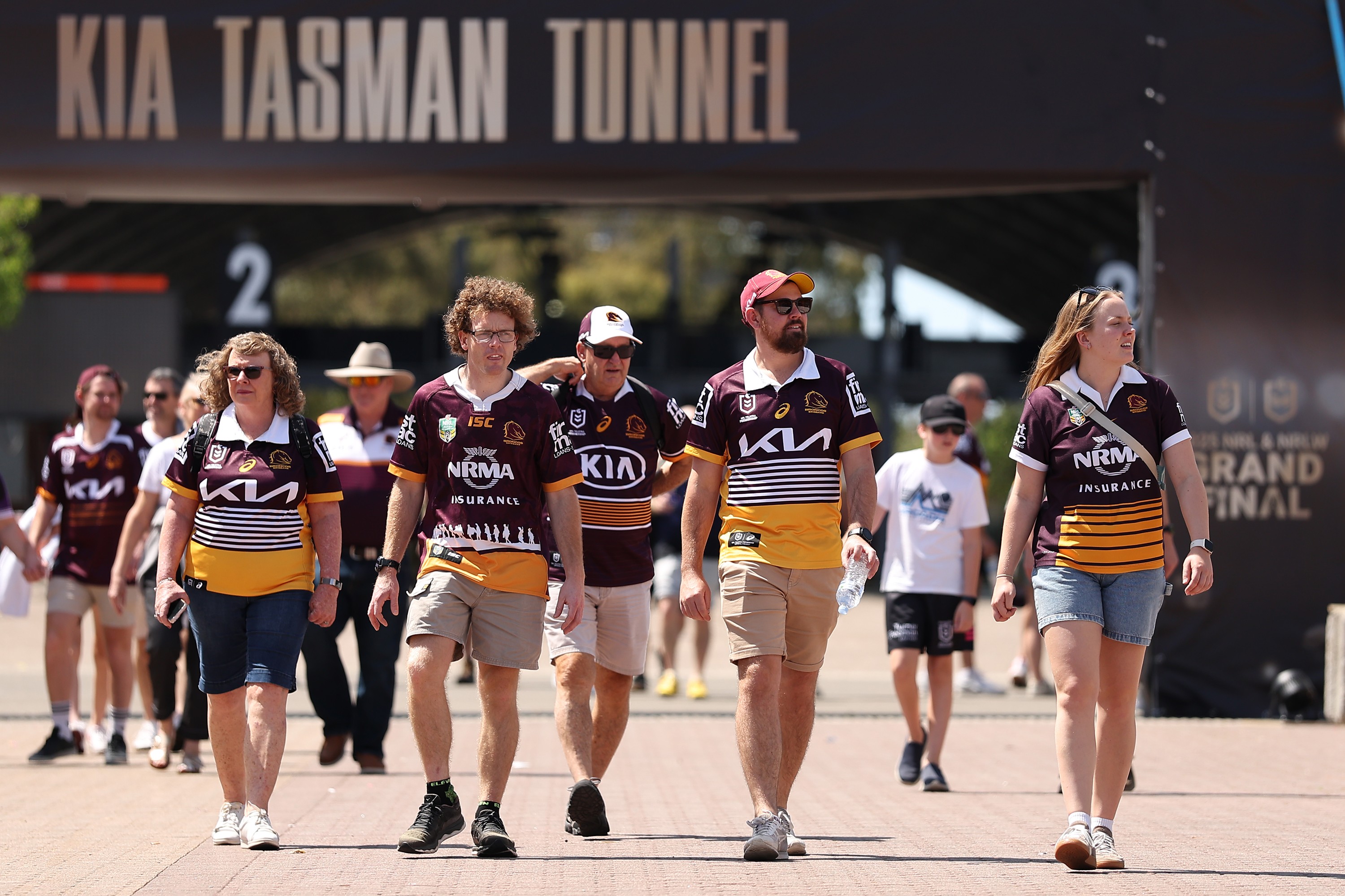 Broncos supporters ahead of the 2025 Grand Final